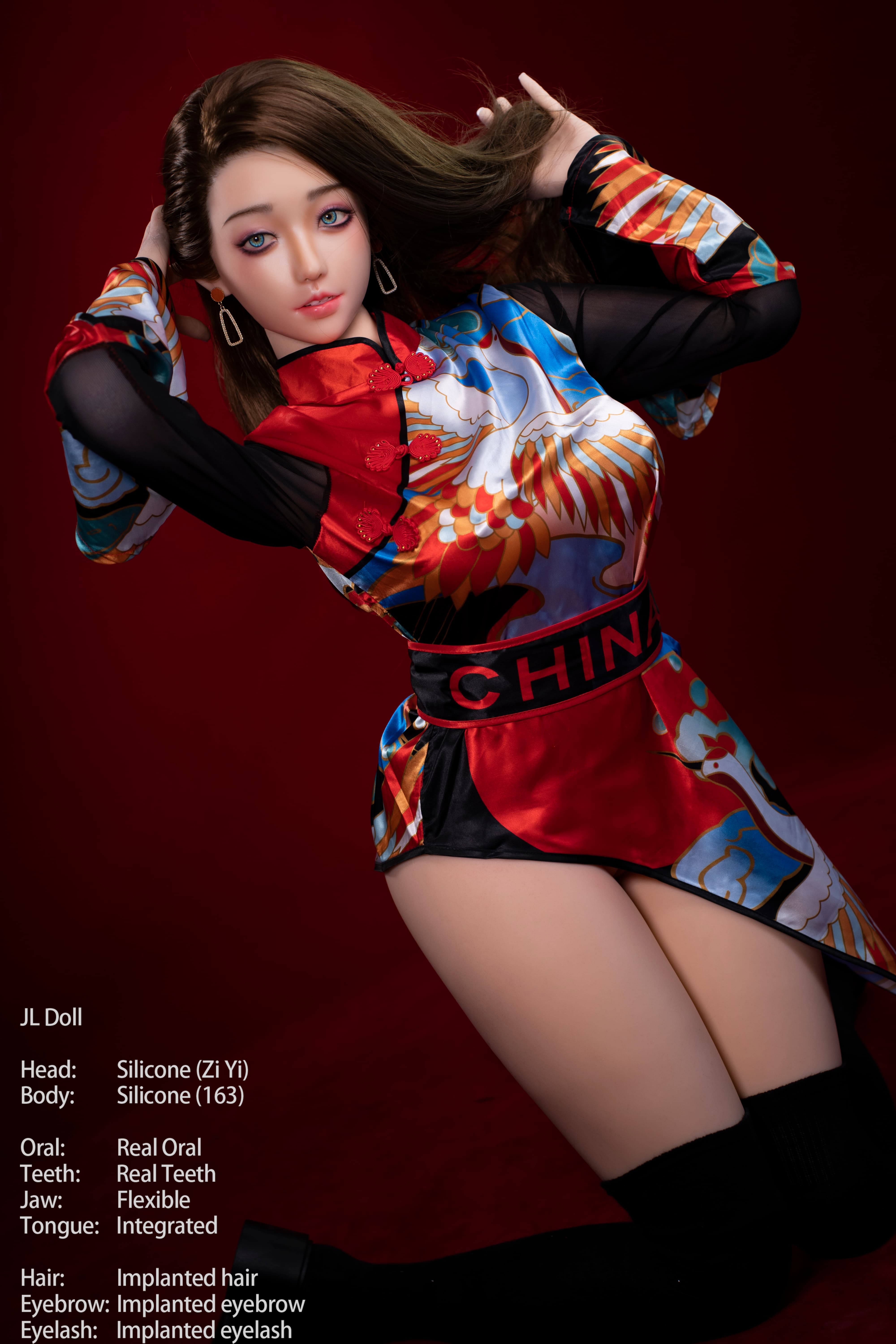 嘉丽新款-梓怡真人口腔性爱非充气款实体硅胶娃娃自带金属骨架玩偶男用版