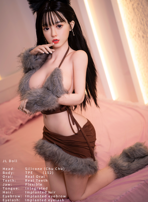 嘉丽新款-楚楚 真人口腔性爱非充气款实体硅胶娃娃自带金属骨架玩偶男用版