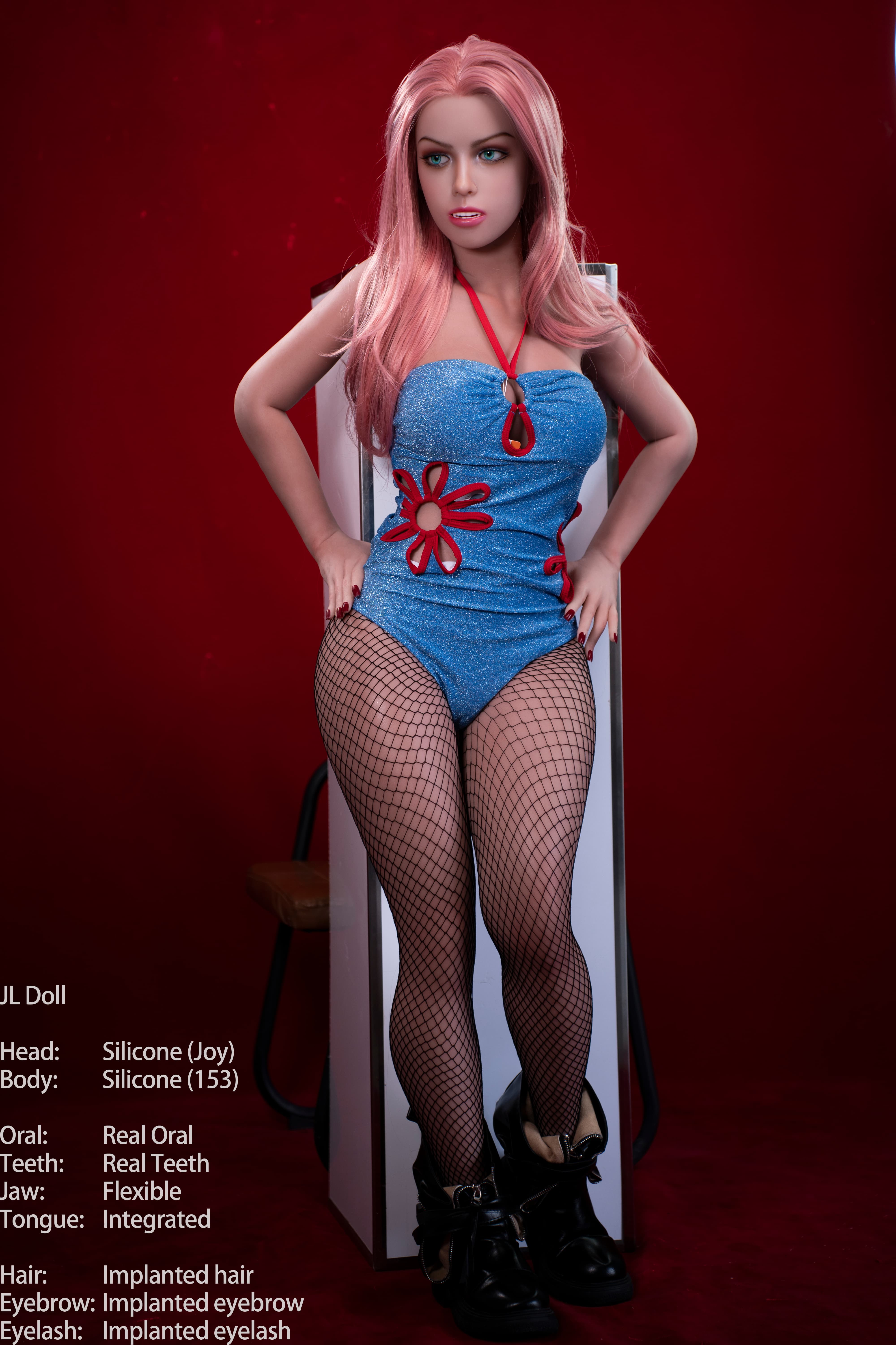 嘉丽新款-乔伊真人口腔性爱非充气款实体硅胶娃娃自带金属骨架玩偶男用版