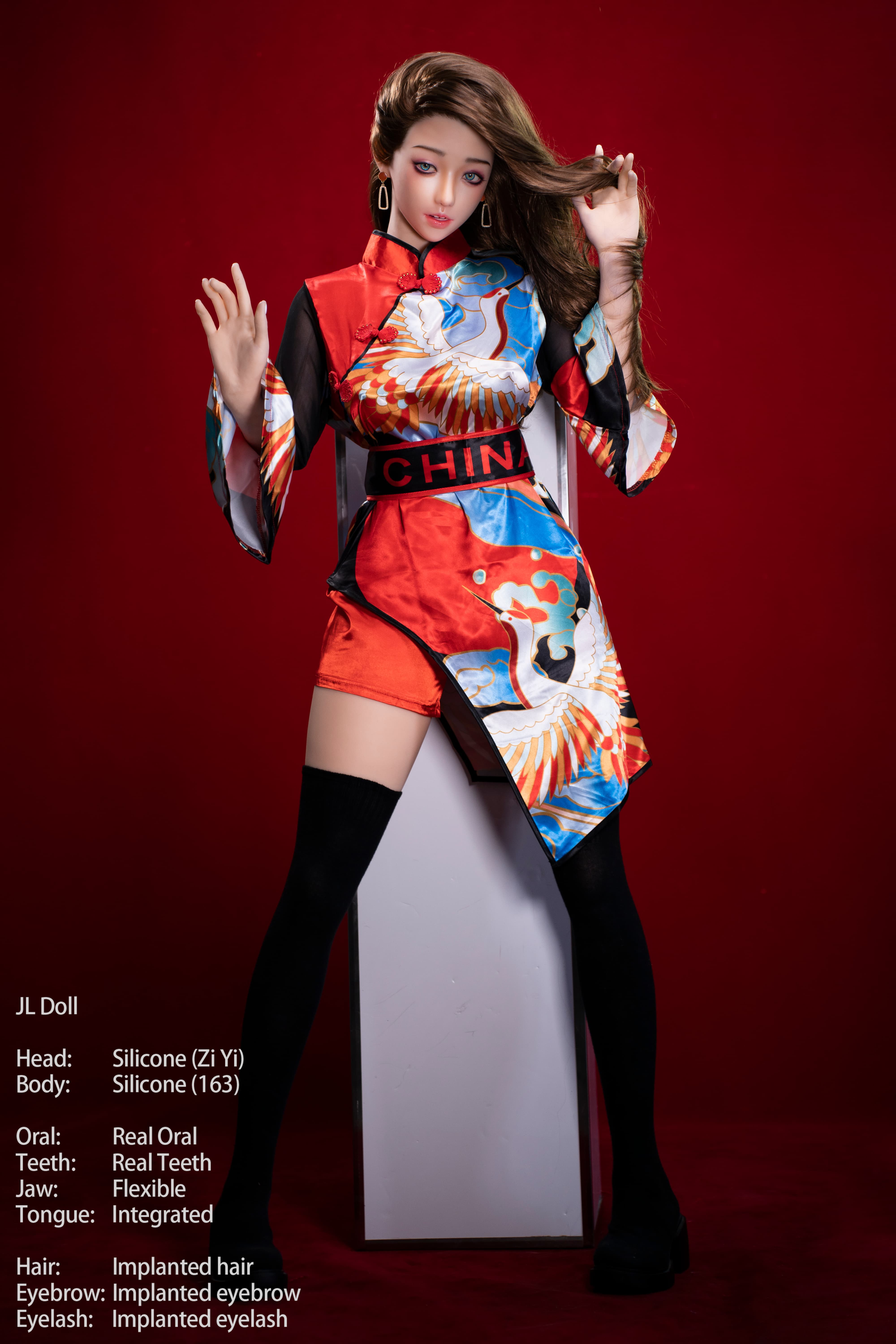 嘉丽新款-梓怡真人口腔性爱非充气款实体硅胶娃娃自带金属骨架玩偶男用版