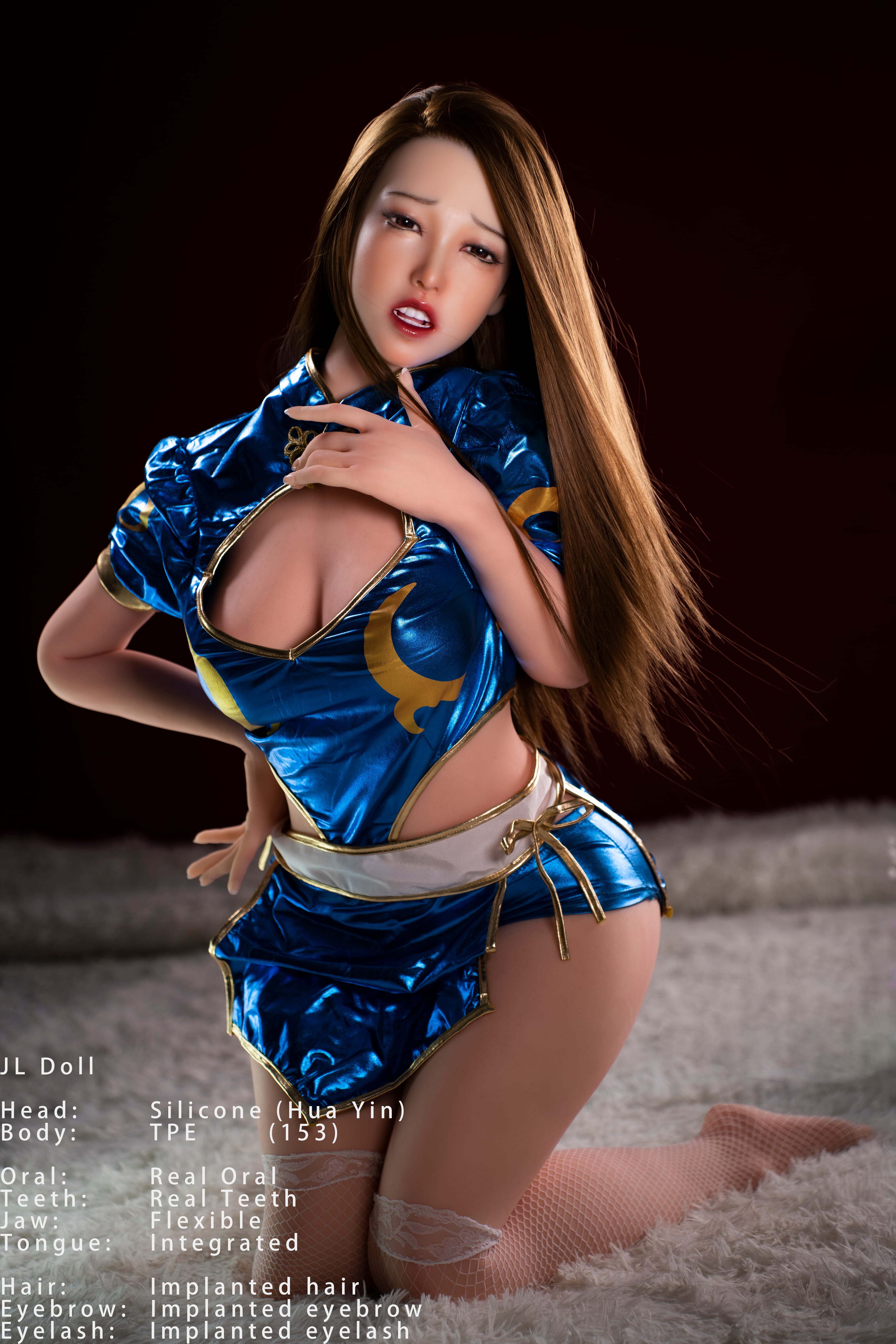 嘉丽新款-花吟真人口腔性爱非充气款混合材质娃娃自带金属骨架玩偶男用版